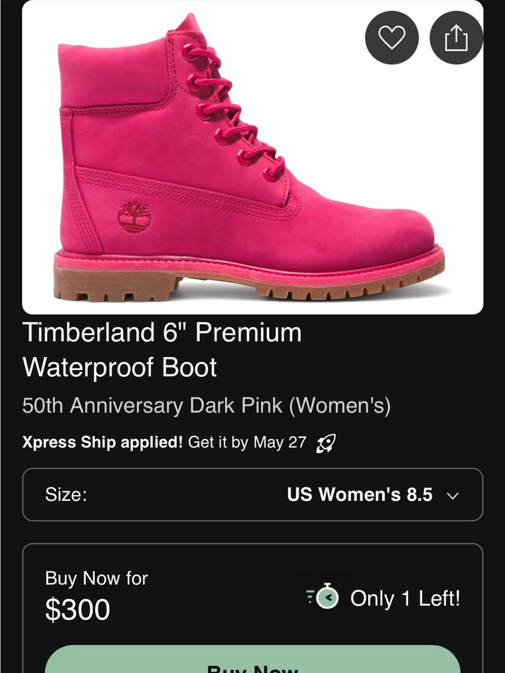 Timberland Women's 6" Lace-Up Boots in Bright Pink